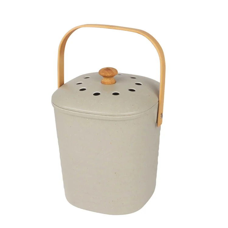 Hot Selling Bamboo Fiber Activated Carbon Eco Home Bin Waste Kitchen