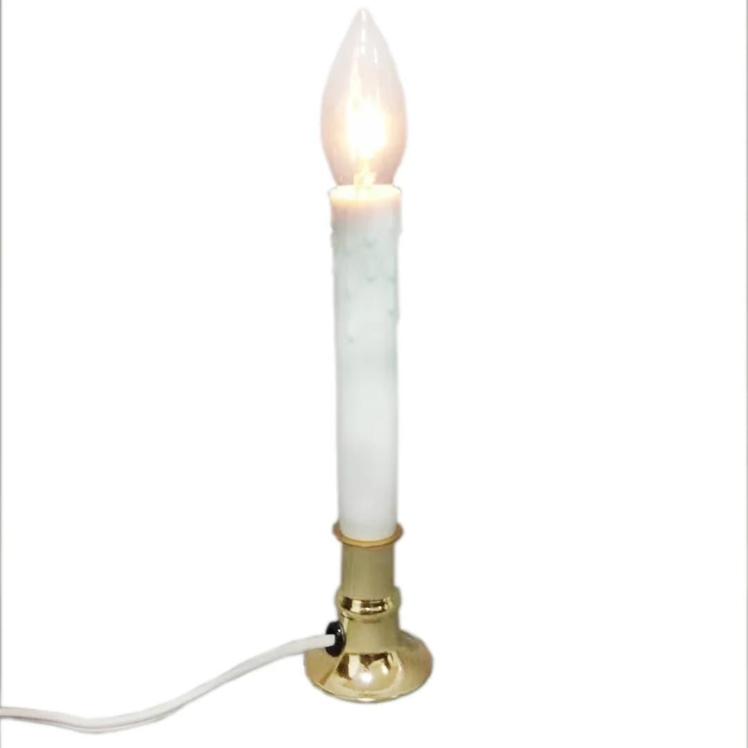 Certified electric window light candle sensor switch C26 bulb  Christmas candle shaped light