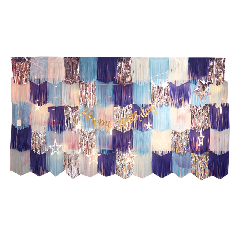 
Newest selling Party Supplies wedding Foil Balloon Happy Birthday Party Decoration Kits Tassel background 