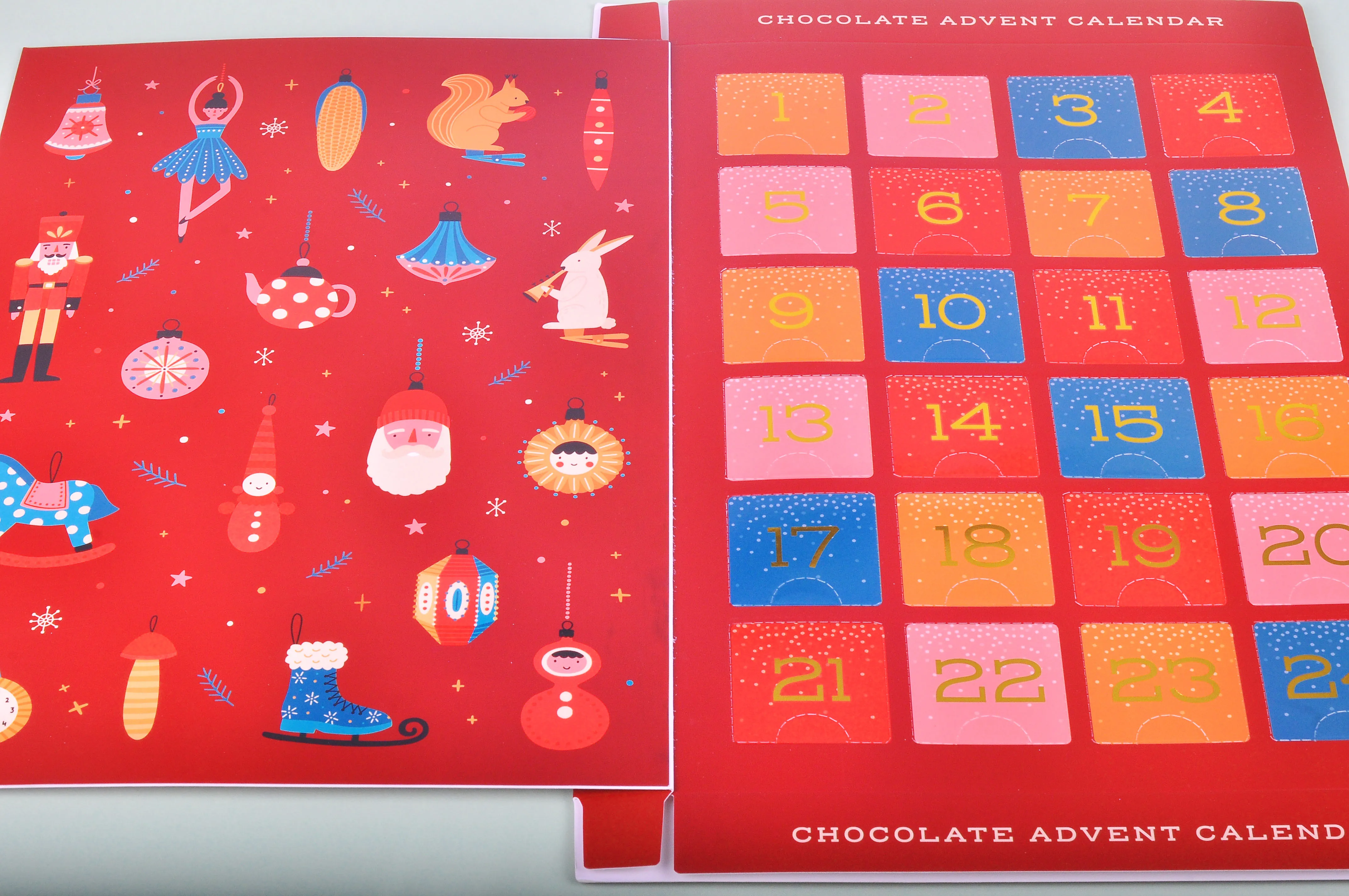 2022 best selling customized advent calendar cardboard box Toy Car Chocolate Date Unicorn Donuts Biscuit Wax Melts Cubes Box