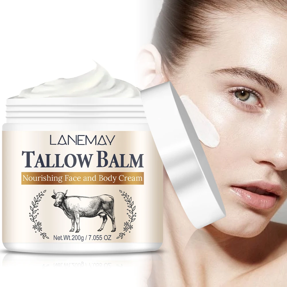 Private Label Cosmetics Calm Inflammation Face Care Lightening Moisturizing Balm Cream Pure Natural Beef Tallow For Skin