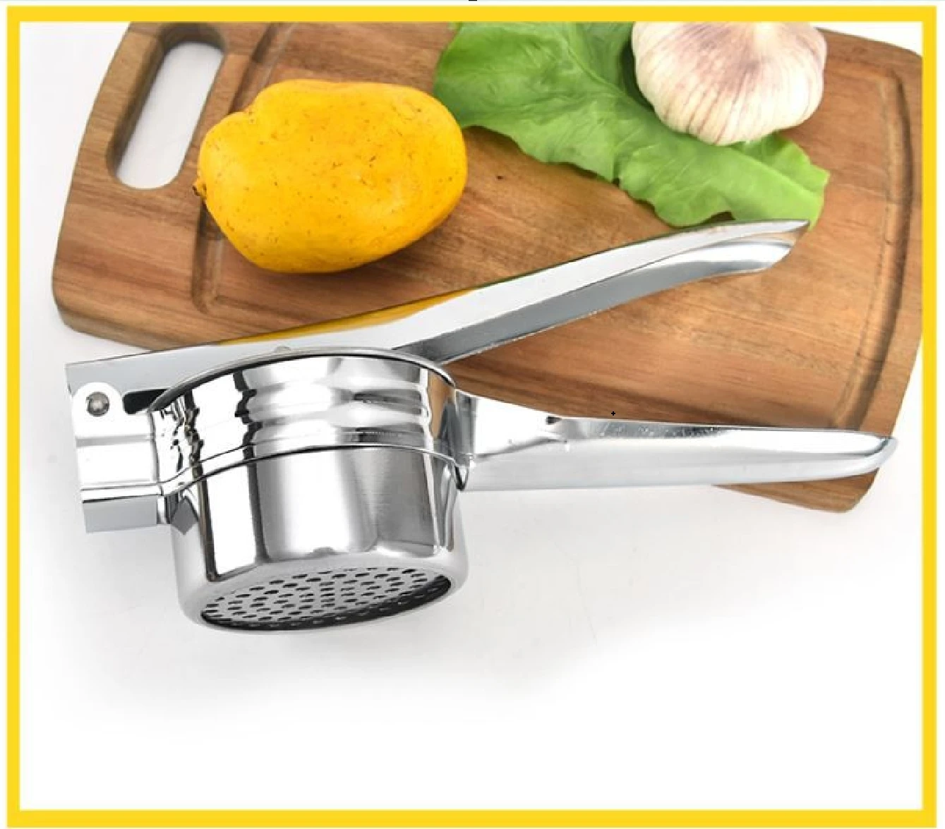 Updated  Food Grade  stainless steel  kitchen 8 in 1 fruit potatosqueeze  masher garlic press