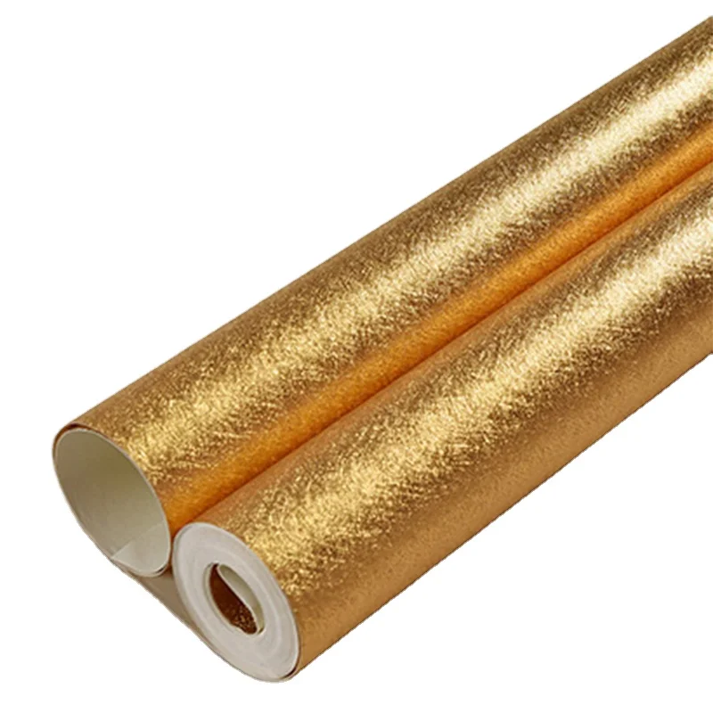 
China supplier Classic Luxury Gold Silver Foil lamination Striped Lattice Golden Glitter wrapping paper Roll 