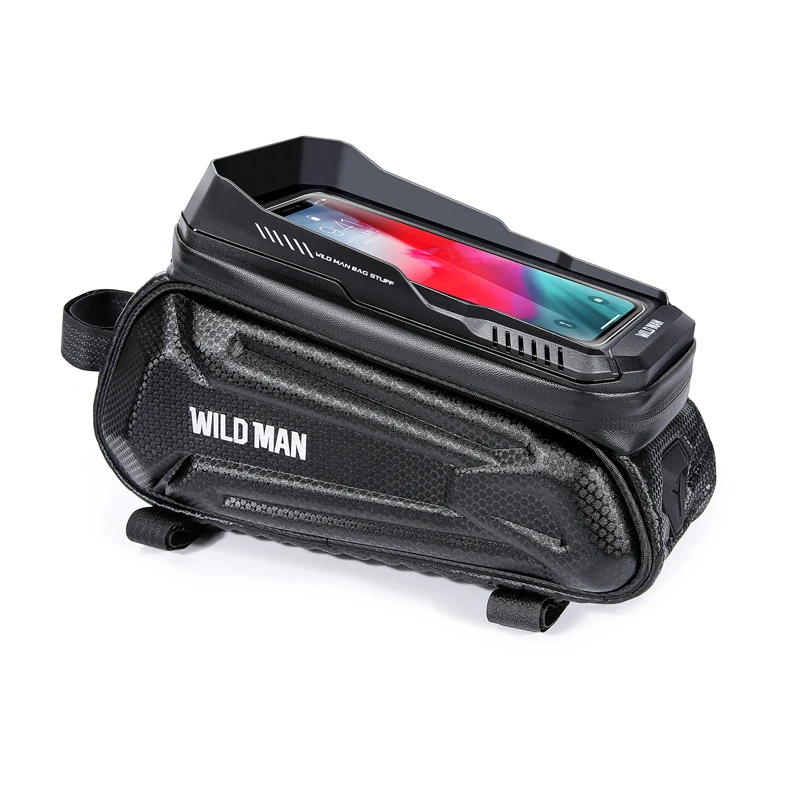 Wildman 1.2L XT5 Bicycle Bags & Boxes Waterproof Phone Holder TPU Touch Screen Frame Bike Bag