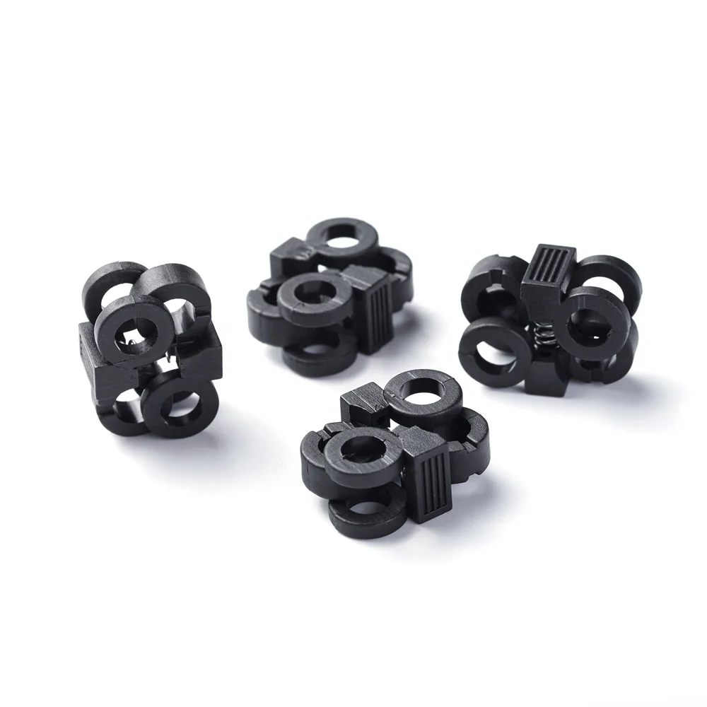 Wholesale high quality black nickel-free plastic cord lock for jacket