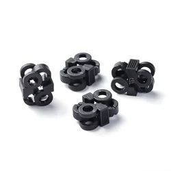 Wholesale high quality black nickel-free plastic cord lock for jacket