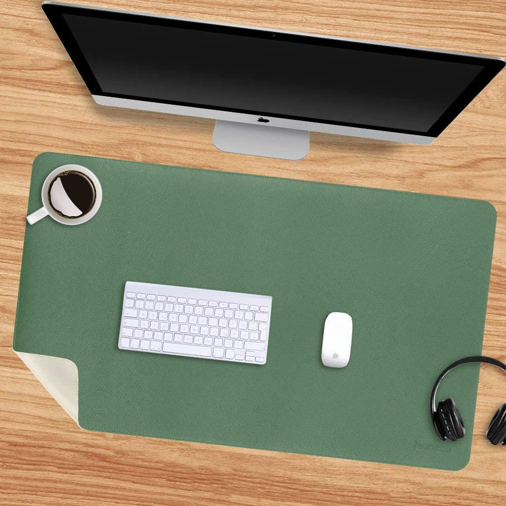 Customized Gaming Pad Portable Writing Mats Double Size Leather Desk Mat