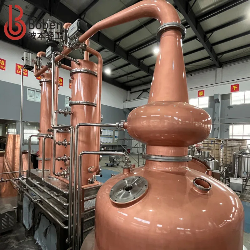 Factory Supply 600l Copper Still Pot Alcohol Boiler With Liquor Receiver Tank Whisky Gin Vodka Spirits Distillery Equipment