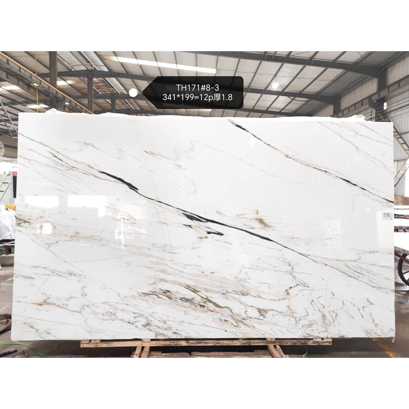 Elegant natural orient calacatta white marble with grey veins polished marble big slabs