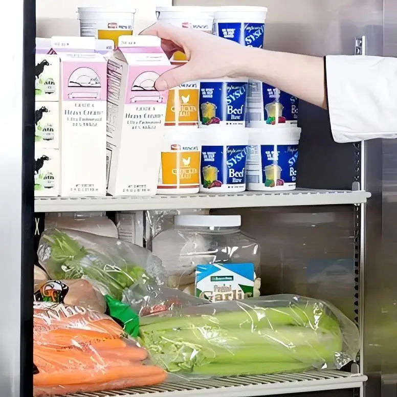 Professional Commercial Kitchen Fridge Stainless Steel Upright Chiller with Glass Door Meat Storage Cooling Refrigerator