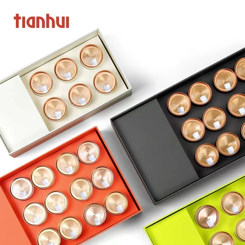 Tianhui Coated Paper Boxes with Small Cans for Handmade Tea Gift Packaging Set