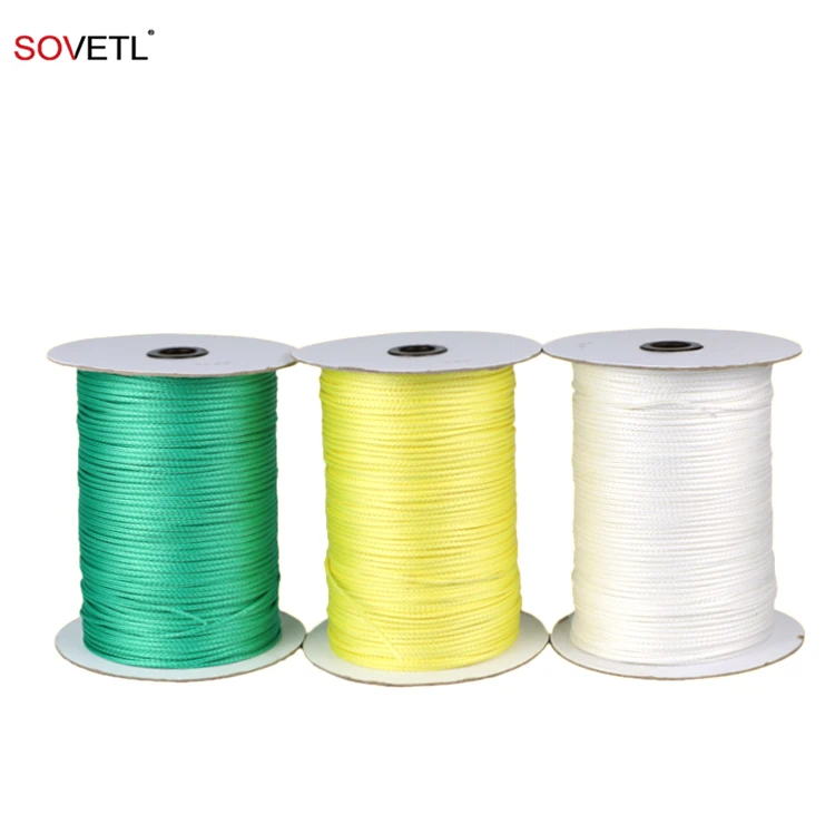 Ultralight Durable Uhmwpe Cord Anti-aging 1.75mm 2mm  8 Strand Single Braid Uhmwpe Rope for Ridgeline of the Tarp