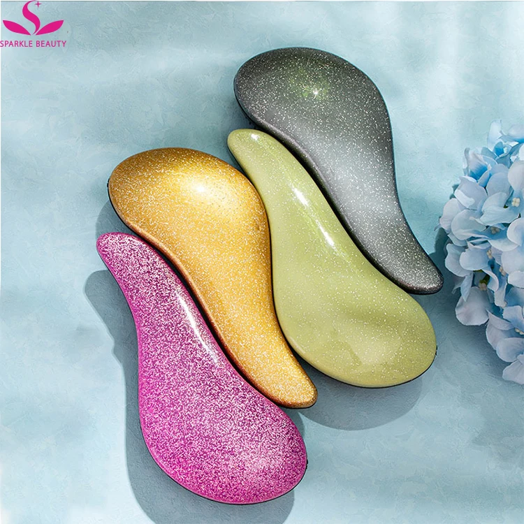 Wholesale Wheatstraw TT Scalp Massage Anti-static Detangling Hair Brush Comb For Afro Hair Wet and Dry