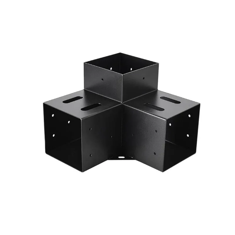 Угловой Удлинительный кронштейн под углом 90 ° набор для деревянных работ «DIY Pergola» с черным порошковым покрытием модульная пергола