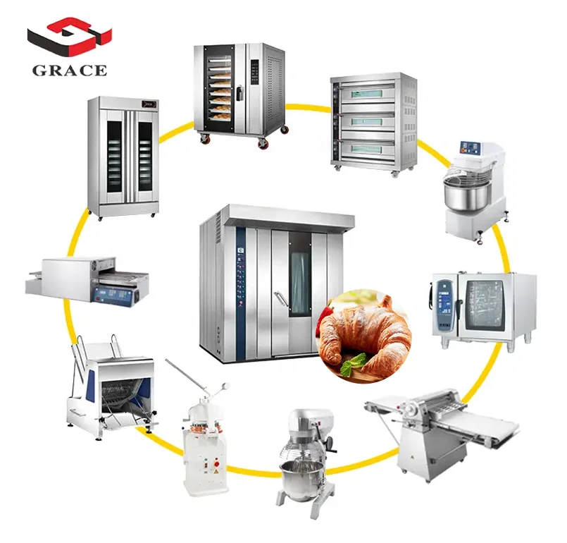 Complete Automatic Bread Making Machine pizza bread bakery equipment full set baking equipment