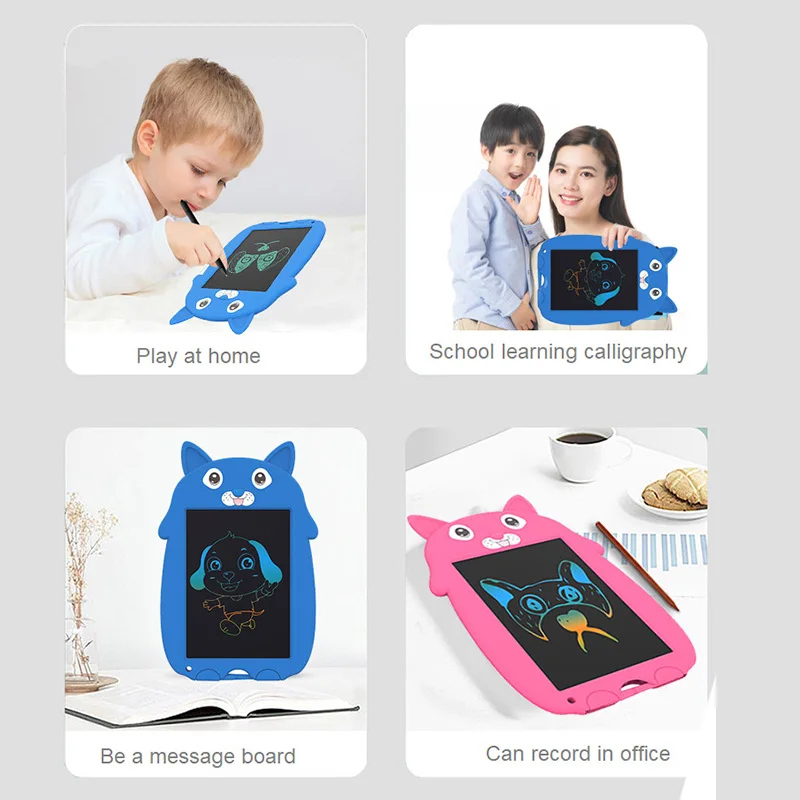 9 Inch Cartoon Animal LCD Colorful Toddler Doodle Board Drawing Tablet Erasable Reusable Electronic Learning Toy