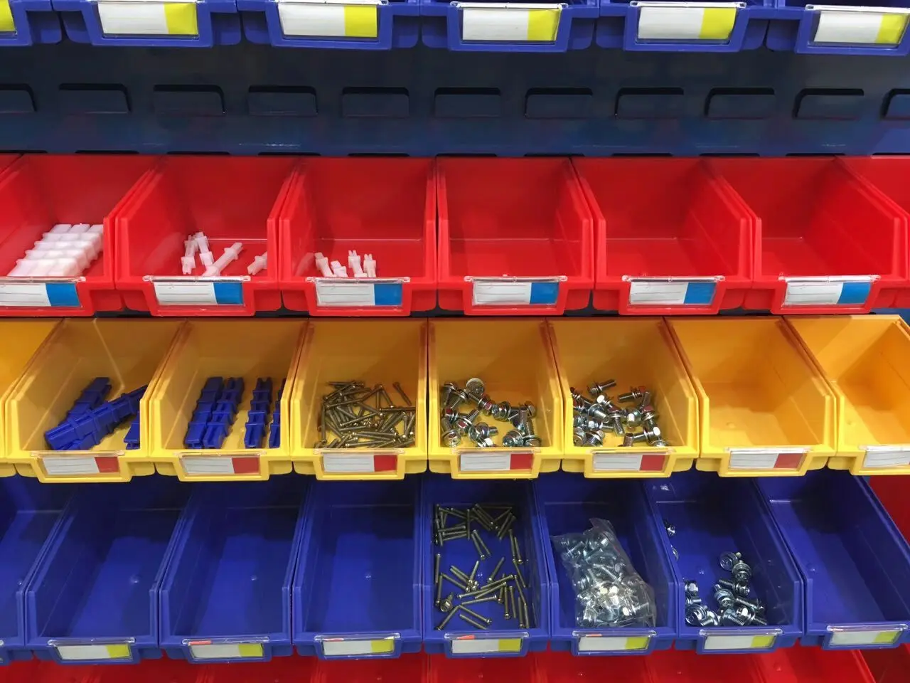 Industrial plastic work bin stackable shelf bins plastic tubs 600 x 400 x 350 plastic picking bins for warehouse small parts