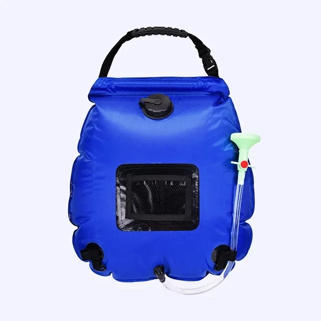 Solar Shower Bag 20L Outdoor Solar Heating Premium Camping Shower Bag Hot Water with Removable Hose Shower Head