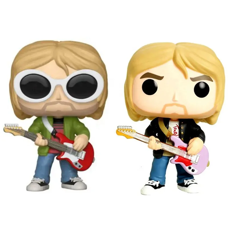 Funko Pop ROCKS 64# 66# KURT COBAIN Action Figure Toys Vinyl Figurine Collection Model Doll Gift Desktop Ornaments Wholesale