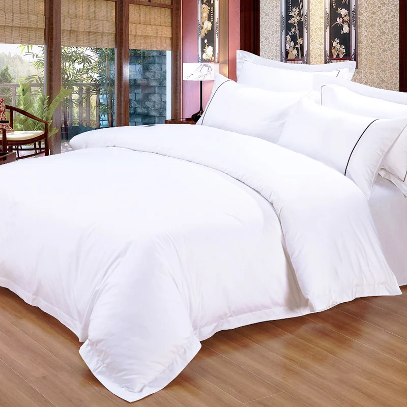 Luxury Bedding Set 400Tc Twin Queen King Size Bed Linen 100% Cotton Hotel Fitted Bed Sheet
