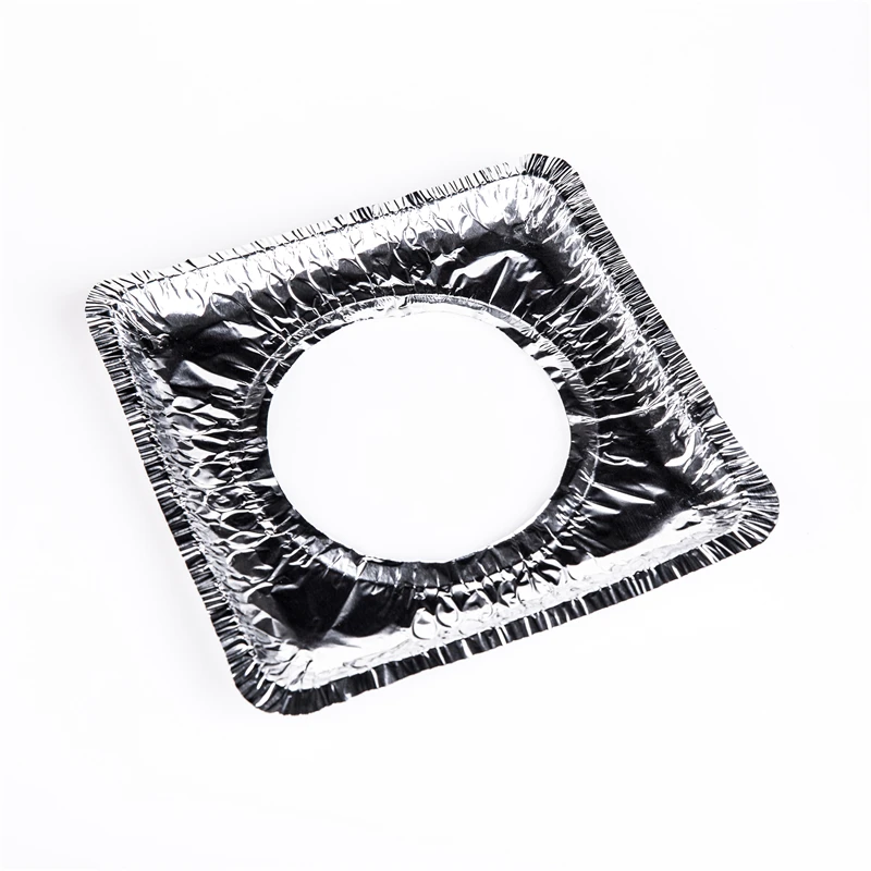 Heavy duty wholesale America Japan kitchen use disposable cooking burner gas stove burner cover square aluminum foil bib liner