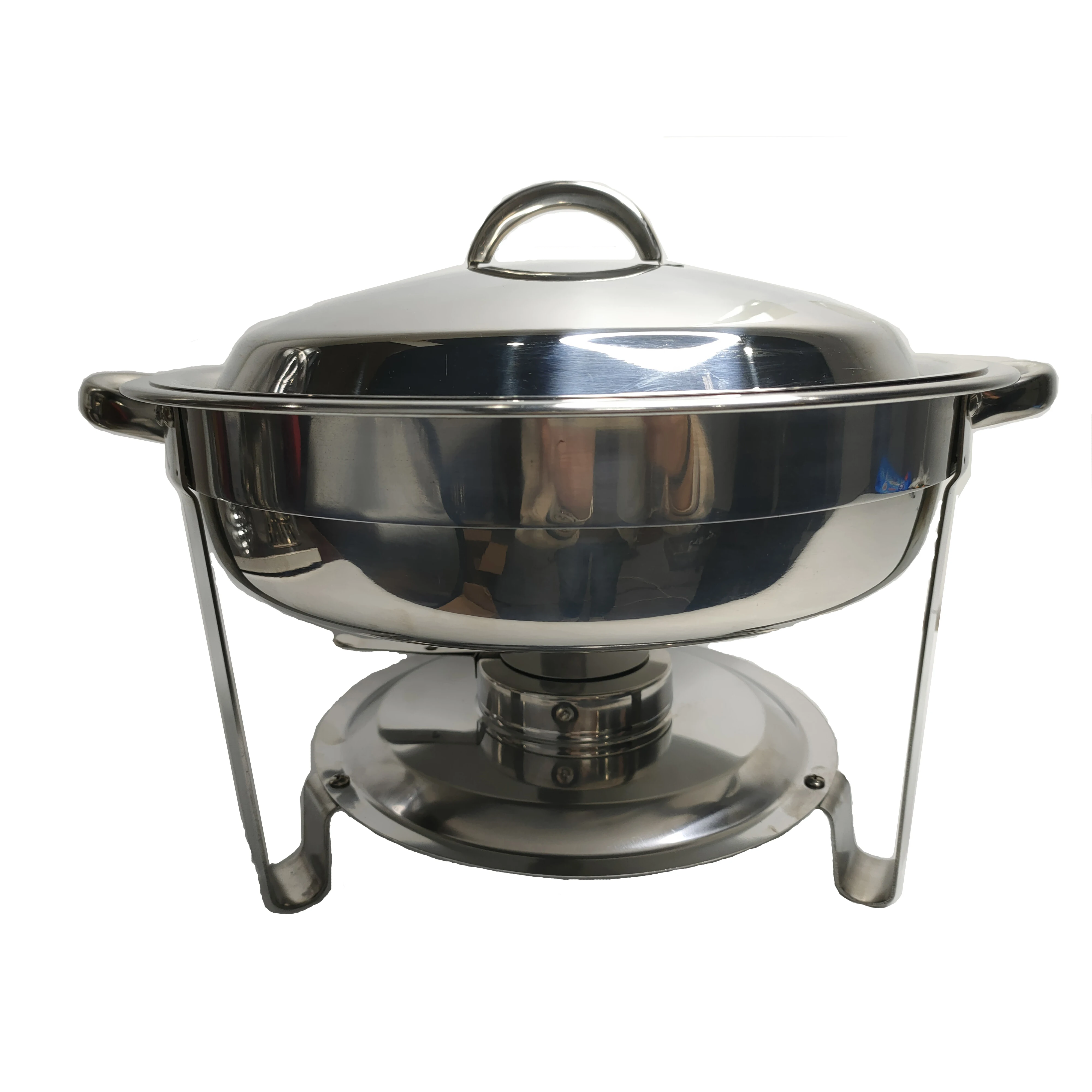 Mail Order Detachable 5L Small Stainless Steel Round Buffet Food Warmer Chafing Dish For House Party