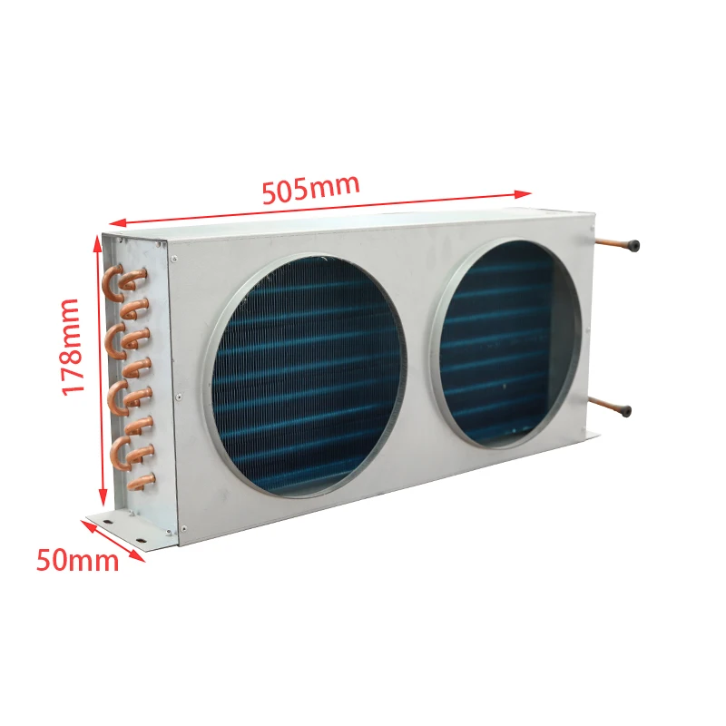 Double hood condenser vending machine, beverage cabinet and food cabinet condenser evaporator