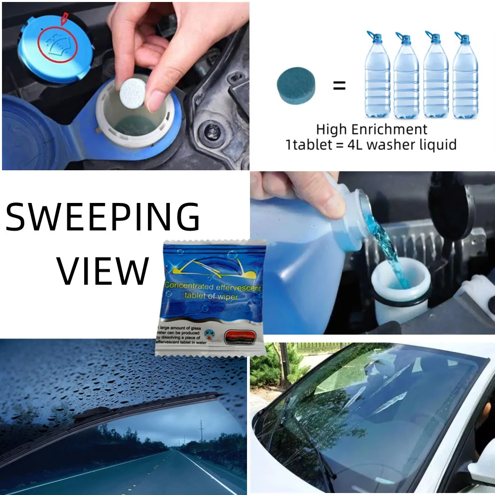 1pc = 4l Car Window Cleaner Tablet Windshield Windscreen Cleaner( Pack of 2 Pcs)
