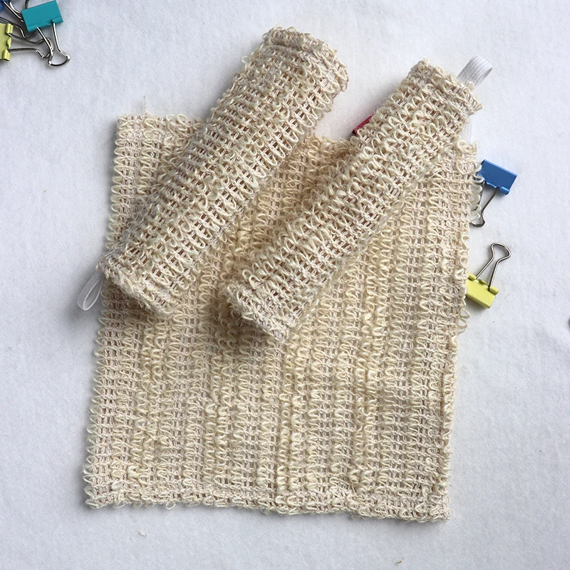 Household Eco Friendly 100% Renewable Body Scrubber Hemp Sisal Washcloth