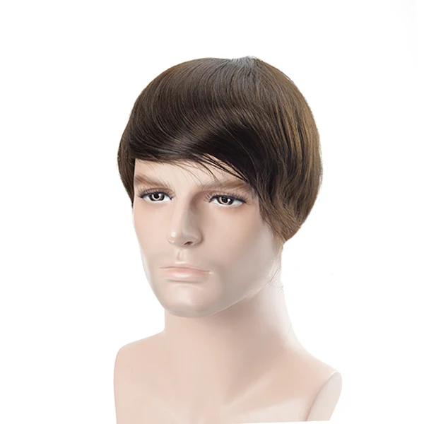  Парик для мужчин с шелковой верхней основой под заказ сменные накладки из человеческих волос