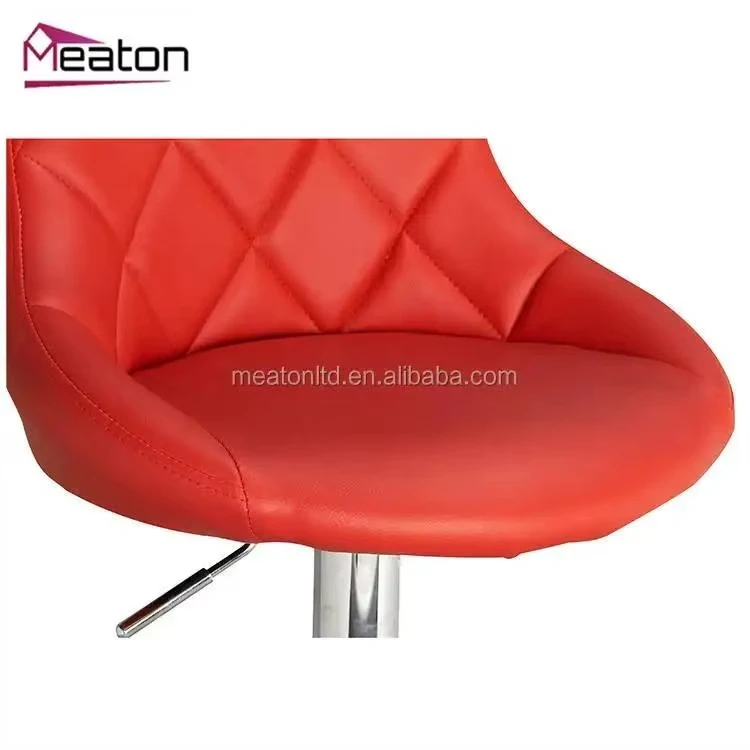 Factory Directly Wholesale Price Comfy Leather Mid Back Soft Seat Cushion Bar Chair Bar Stool