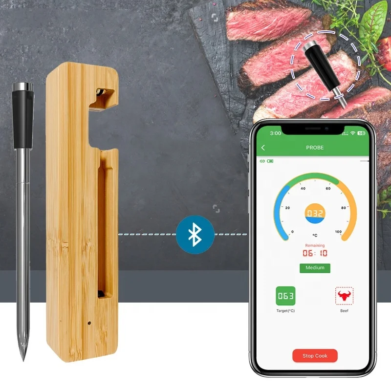 TRES truly wireless smart Digital bluetooth instant read bbq meat thermometer for Cooking for grilling - waterproof wifi