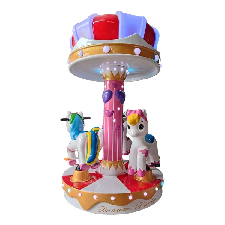 indoor backyard carousel  theme par carousel 3 seater kids carousel