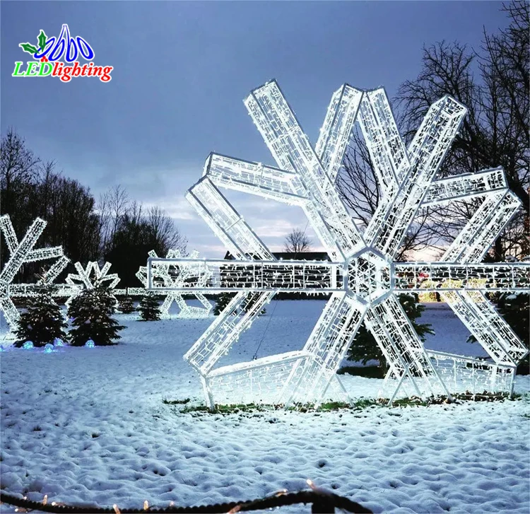 Big Arch shape street lighted up Manufacture with snowflakes Decorations LED 3D Motif Christmas winter holiday Lights