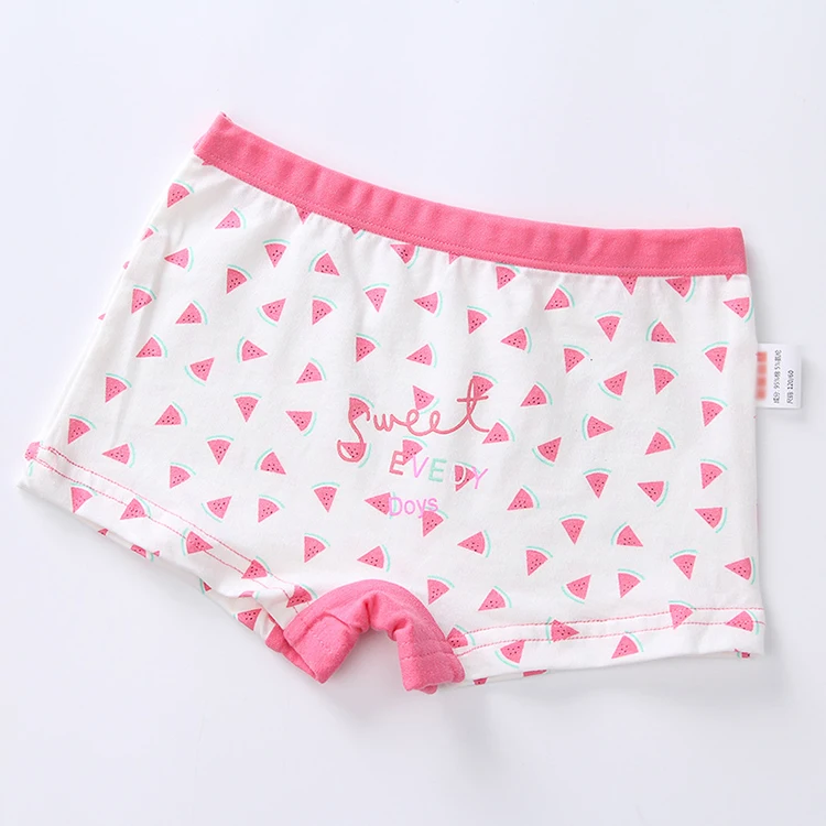 Модное нижнее белье из органического хлопка для малышей, трусики для маленьких девочек с мультяшным принтом