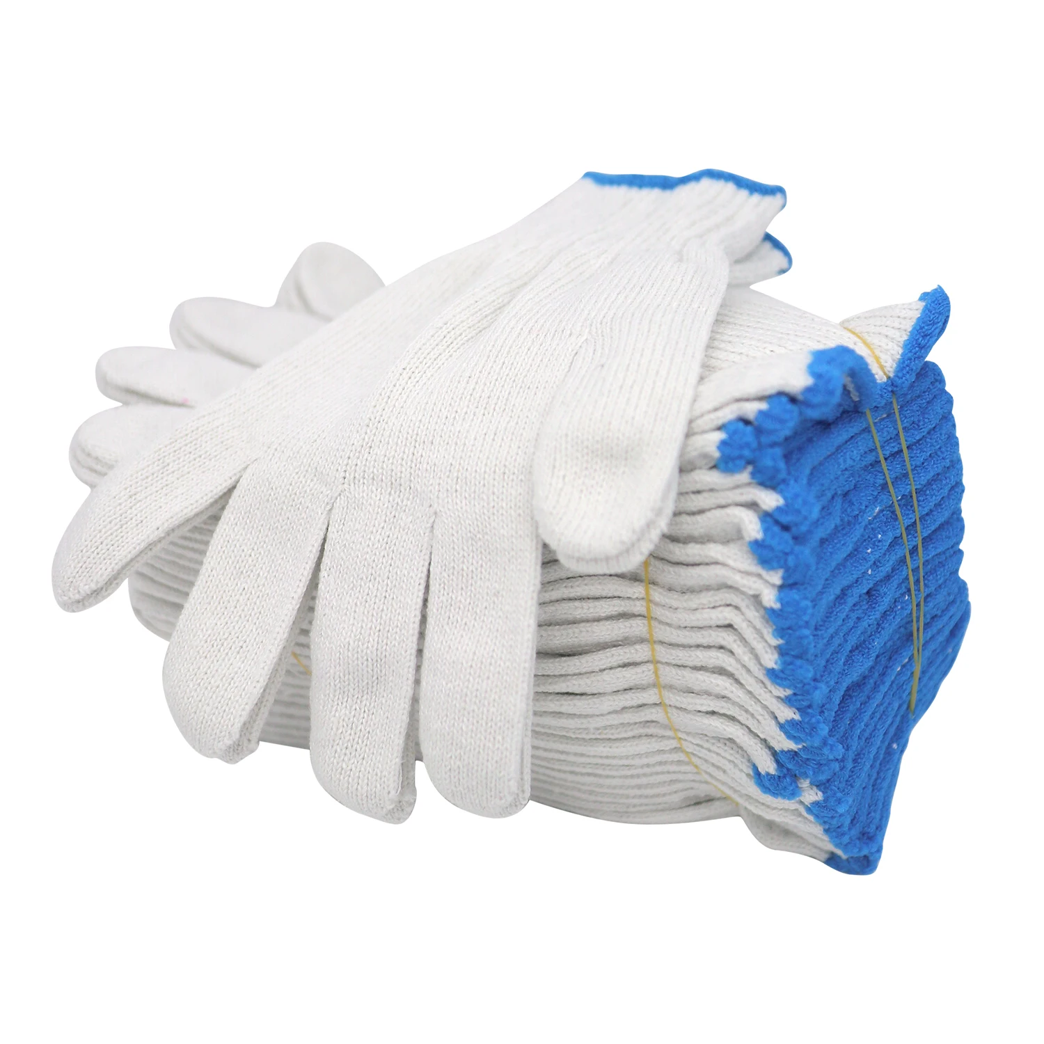 Factory Direct Wholesale Manufacture White Cotton Gloves 7/10 Gauge Construction Hand Protective Work Glove For Industry