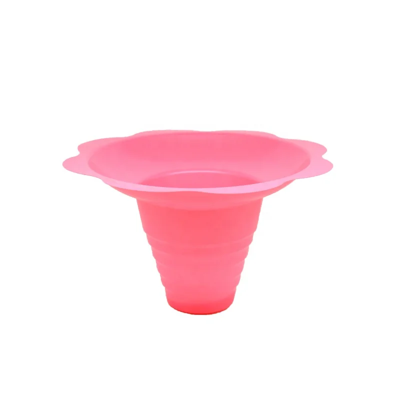 Pink high quality PS/PET 4oz disposable smoothie cup ice cream cup plastic shaved ice cups
