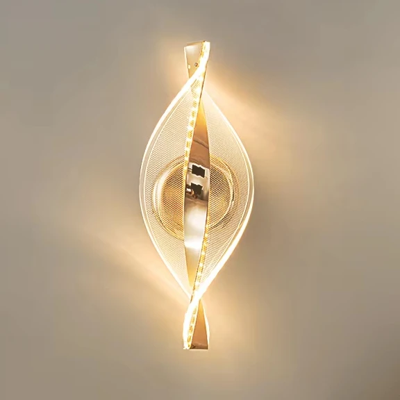 Golden romantic bedroom bedside decorative wall lamp high sales cost-effective living room background wall acrylic wall light