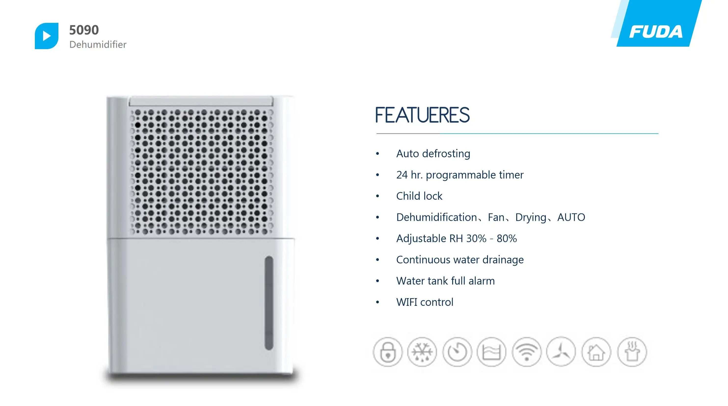 10L/Day Mini Portable Air Home Dehumidifier Cheap Price with Smart Wifi UV-C Air purifier dehumidifier