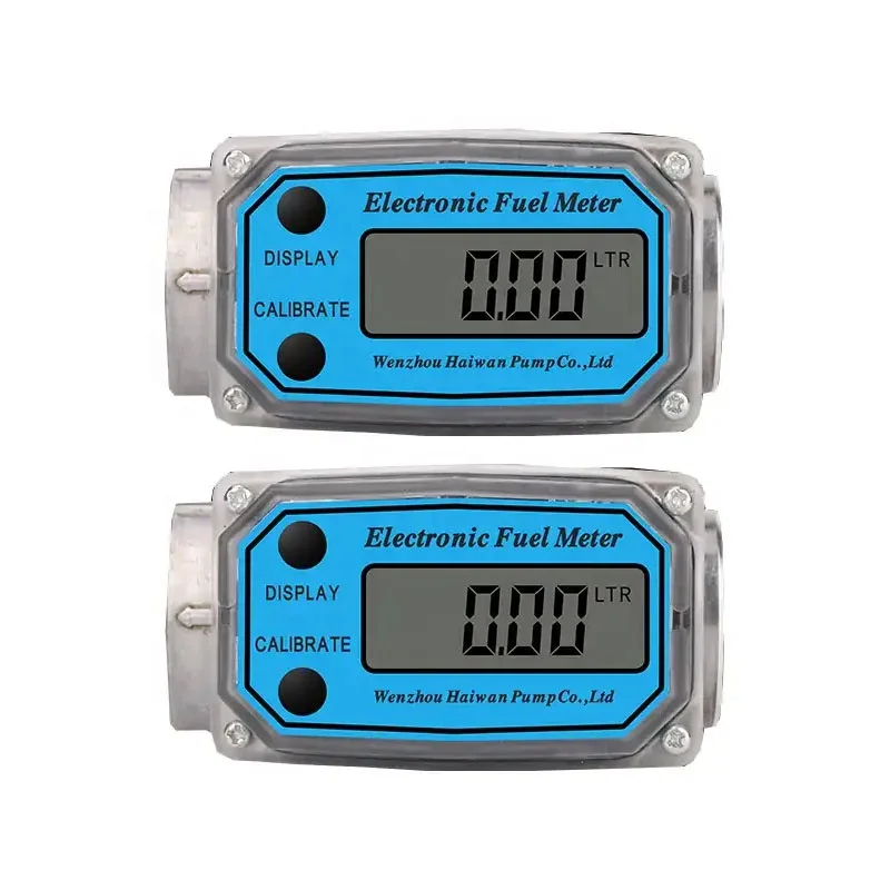 Mini 1inch Electronic Turbine Flow Meter Digital Diesel Fuel Gasoline Flowmeter