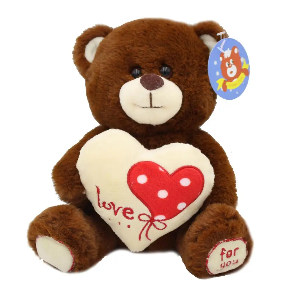 OEM Hugging heart promotional animal plush toys valentines day gifts with CE Certification