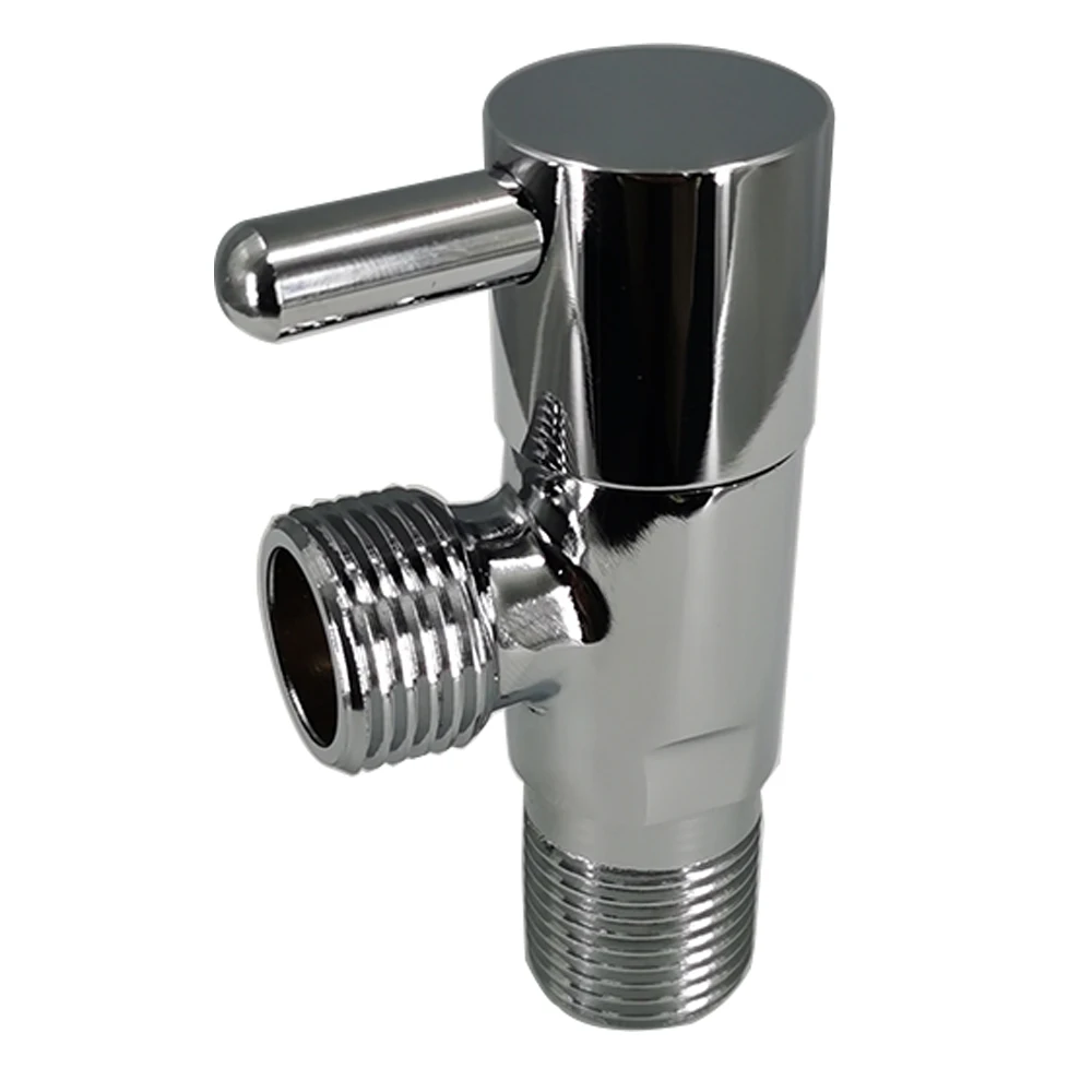 YUNDOOM OEM Commercial Price Quick Open 90 degree Brass Chrome Hot And Cold Water Mixer Angle Valve