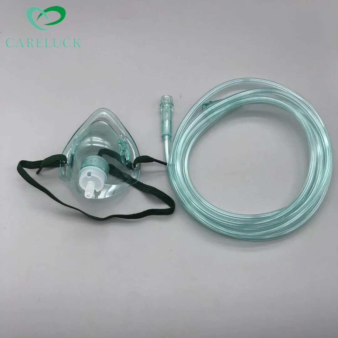 Pvc Disposable Medical Non-Rebreather Portable Oxygen Cylinder Mask Hyperbaric Chamber Oxygen Mask Snorkel Mask Oxygen