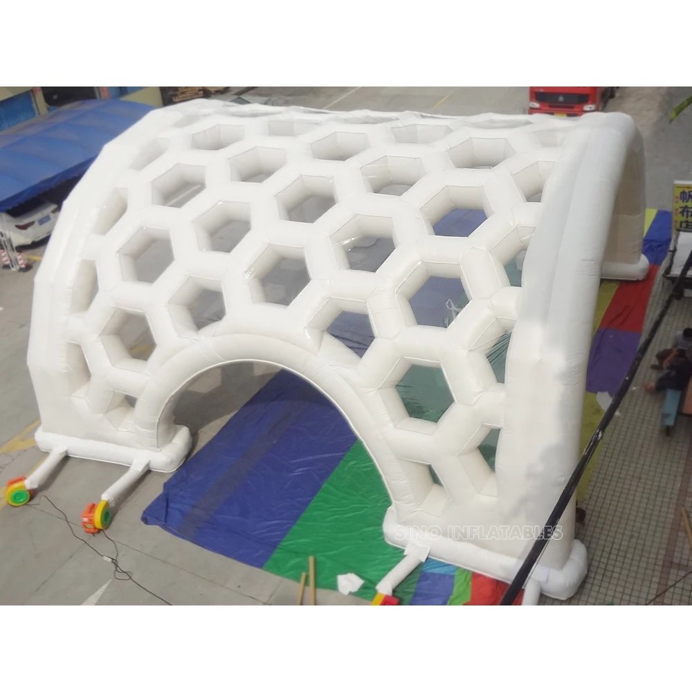 Outdoor Event White Giant Inflatable Spider Tent With Bubble windows on Top From Sino Inflatables Factory