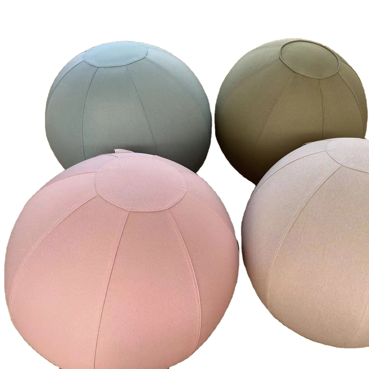 factory quality 65cm fitness gym pvc yoga sitting exercise balance ball with custom flannel cover