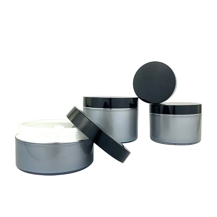variety capacity size matte black 250g hair conditioner jar hair jar plastic PETG hair cream container
