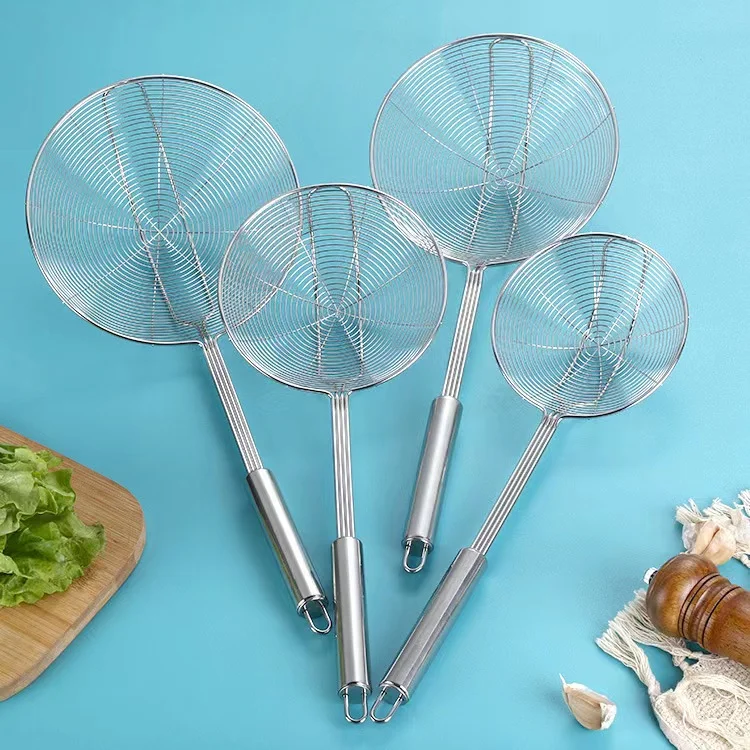 Stainless Steel Filter Oil Pot Food Filter Cookware Colander Fried Filter Baking Kitchen Cooking Strainer