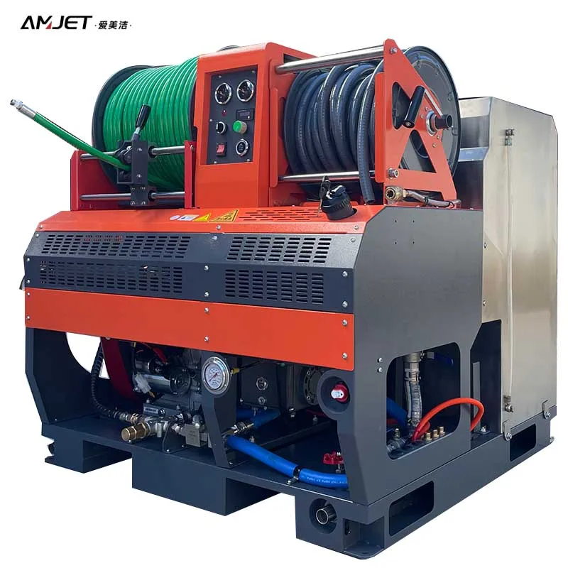 Powerful and efficient AMJET high-pressure pipe unclogger for solving various stubborn blockages