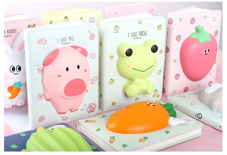 Environmental squishy slow rising cute animal  release pressure creative vent notebook