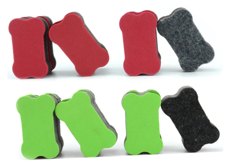 Dry Erase Premium Magnetic Whiteboard Eraser Office Board Bone-Shaped Cube Erasers Chalkboard Cleaner Suitable